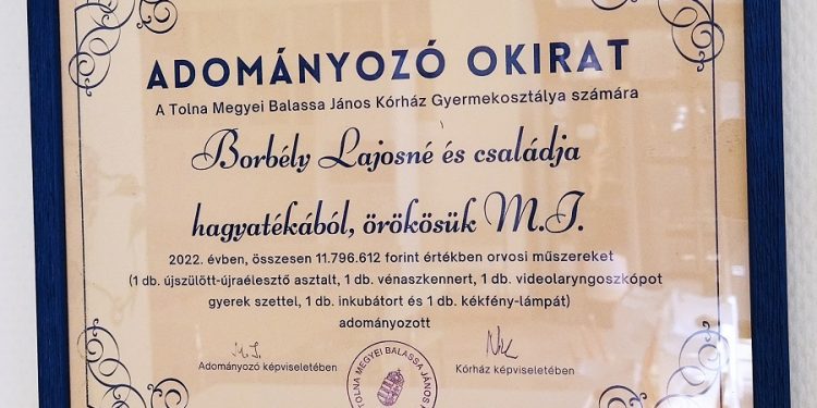 Új eszközökkel bővült a megyei kórház gyermekosztálya